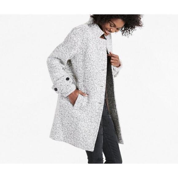 Lucky brand Light Grey Wool Coat size Medium - Picture 2 of 12